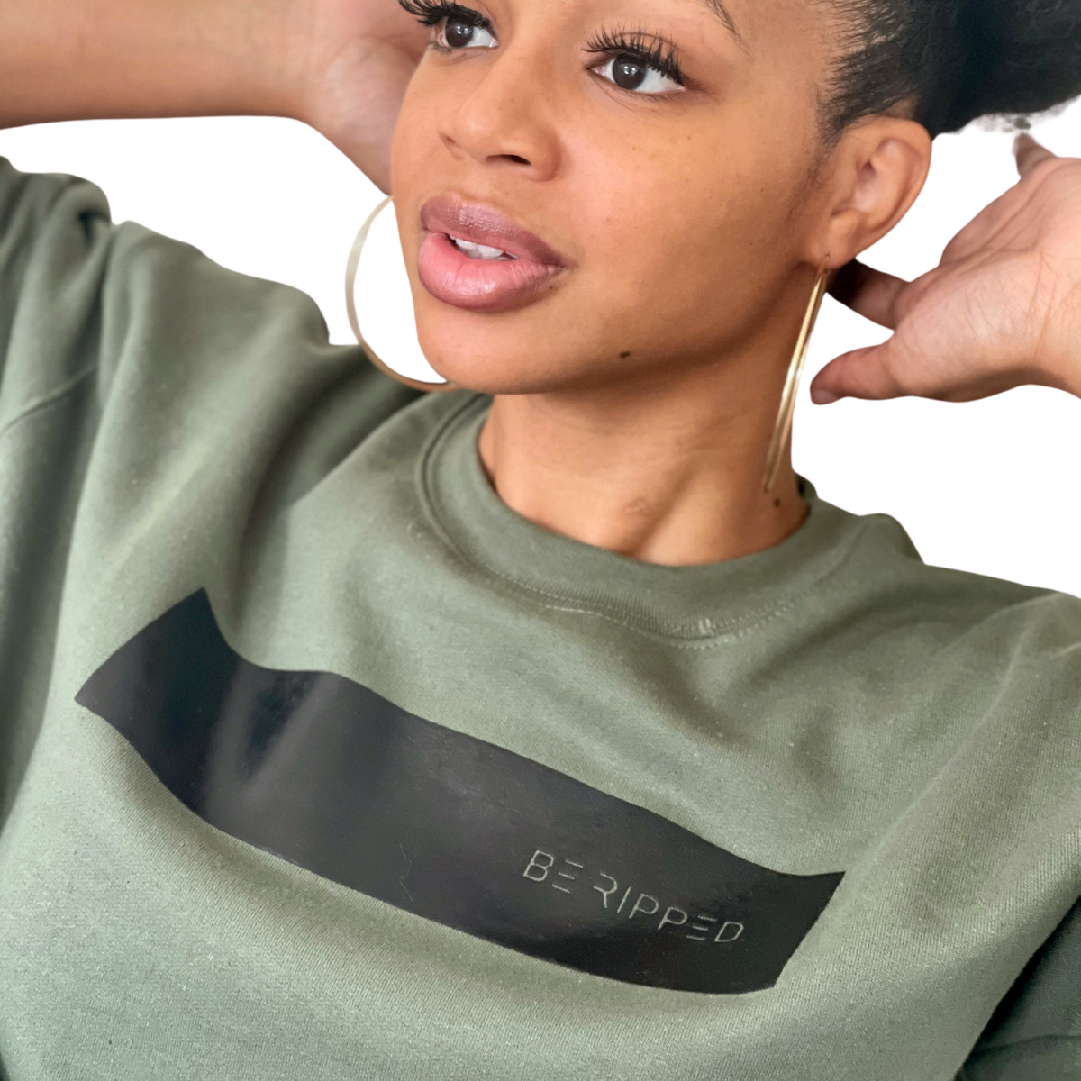 just chill crewneck sweatshirt - military green