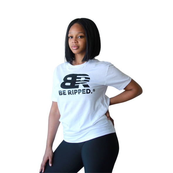 Black on White - Be Ripped Bold Tee