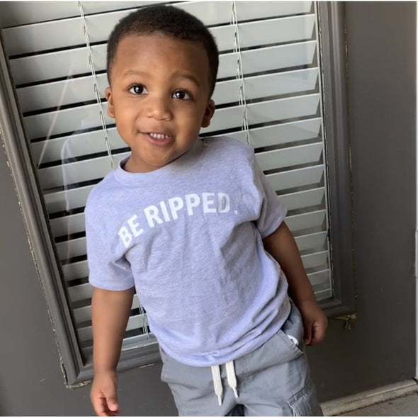 TODDLER BE RIPPED TEE - GRAY