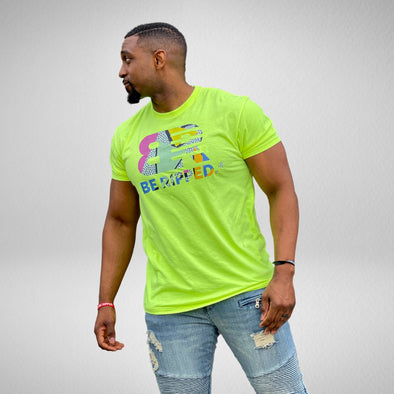 UNISEX BE RIPPED BOLD TEE - SUMMER VIBES - LIME